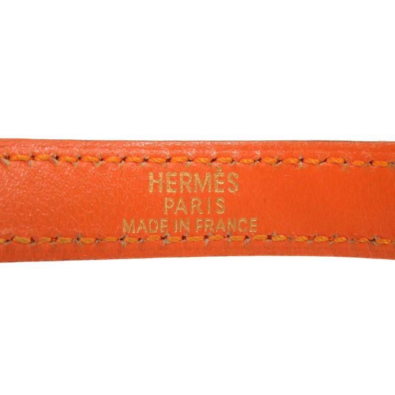 Hermes Kelly Dubreuil Swift Orange Gold Hardware Bracelet 0902 — view 5