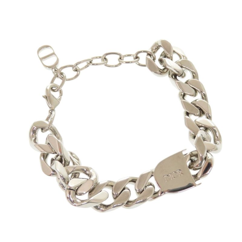 Dior Logo Metal Silver Chain Bracelet 1063 — view 4