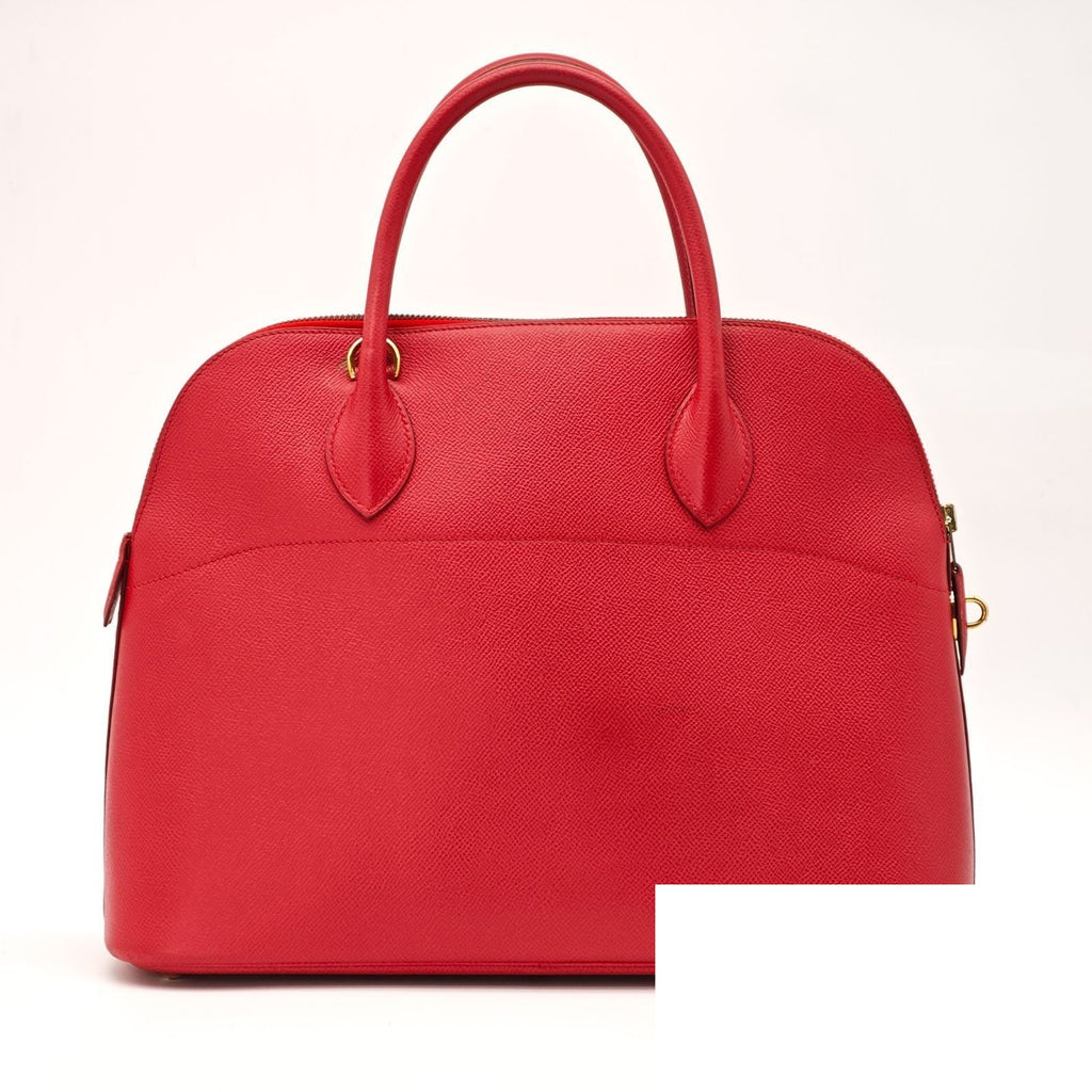 Hermes Bolide 35 2-Way Shoulder Bag Red Cadena Padlock Strap Key — view 3