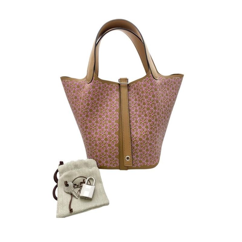 Hermes Handbag Picotin Lock PM Happy Daisy Chai Vozift Silver Hardware — view 2