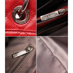 Chanel Chain Shoulder Bag Tote Caviar Leather Silver Quilted — view 7