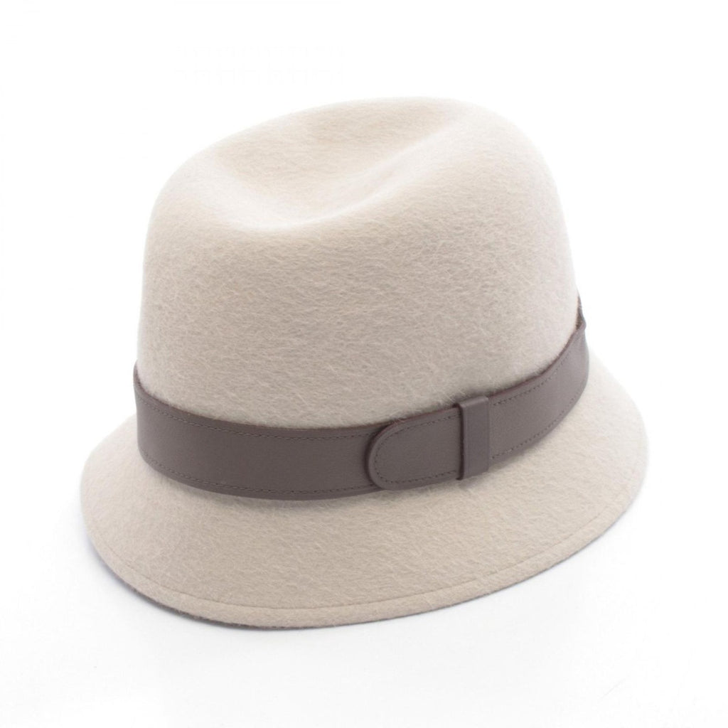 Hermes Hat Gray Leather — view 2