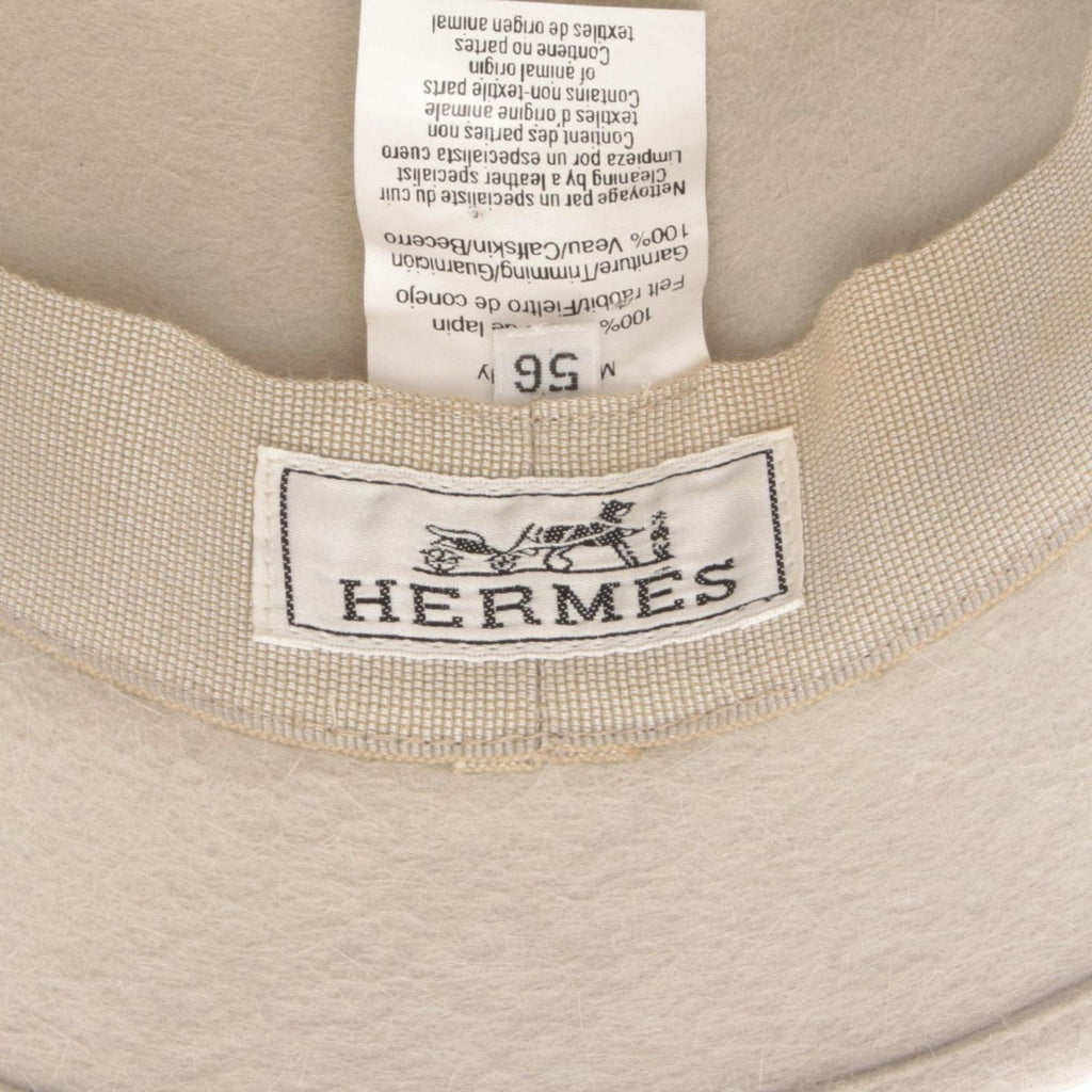 Hermes Hat Gray Leather — view 4