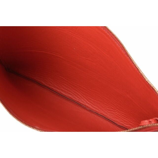 Celine Clutch Pouch Bag Ipad Case Bicolor Primary Red Beige — view 6