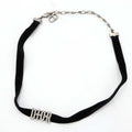 Christian Dior Choker Rhinestone Velour Black Yo649