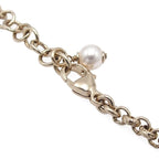 Chanel Bracelet Pink Gold Metal Costume Pearl Rhinestone CC Logo — view 3