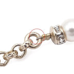 Chanel Bracelet Pink Gold Metal Costume Pearl Rhinestone CC Logo — view 7