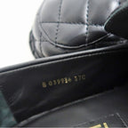 Chanel Loafers Size 37 C Lambskin Espadrilles Coco Mark Black — view 9