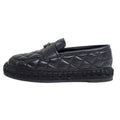 Chanel Loafers Size 37 C Lambskin Espadrilles Coco Mark Black