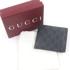 Gucci Leather GG Supreme Canvas Double Logo Bifold Wallet — view 2