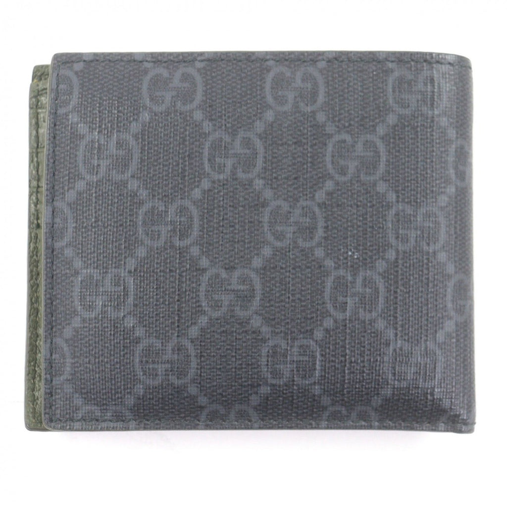 Gucci Leather GG Supreme Canvas Double Logo Bifold Wallet — view 3