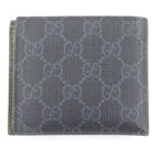 Gucci Leather GG Supreme Canvas Double Logo Bifold Wallet — view 3