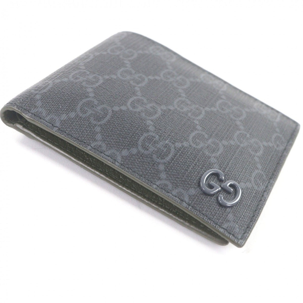 Gucci Leather GG Supreme Canvas Double Logo Bifold Wallet — view 5