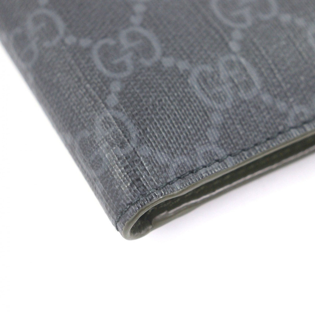 Gucci Leather GG Supreme Canvas Double Logo Bifold Wallet — view 6