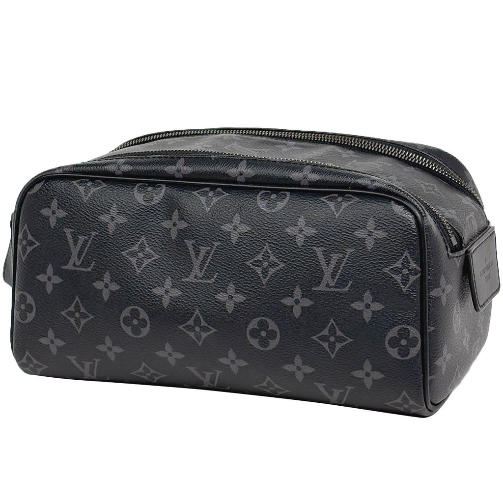 Louis Vuitton Dop Kit Pouch Travel Bag Second Damier Graphite Black