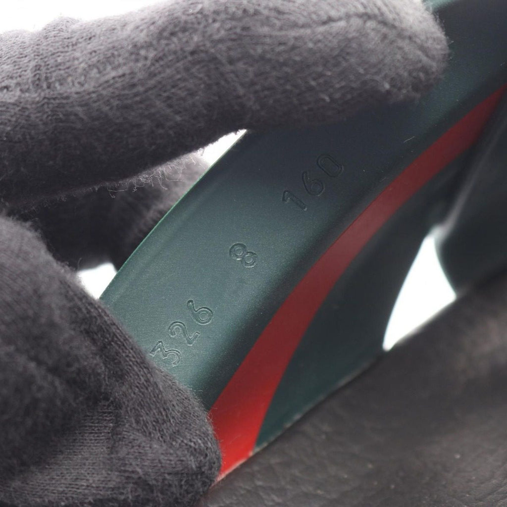 Gucci Sandals Web Stripe Cross Rubber Black — view 7