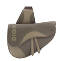 Dior Saddle Bag Khaki Leather Logo