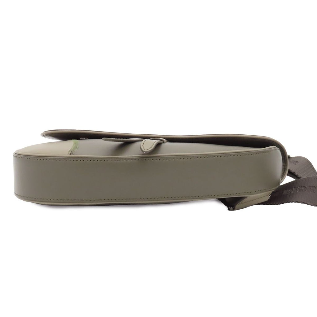 Dior Saddle Bag Khaki Leather Logo — view 3