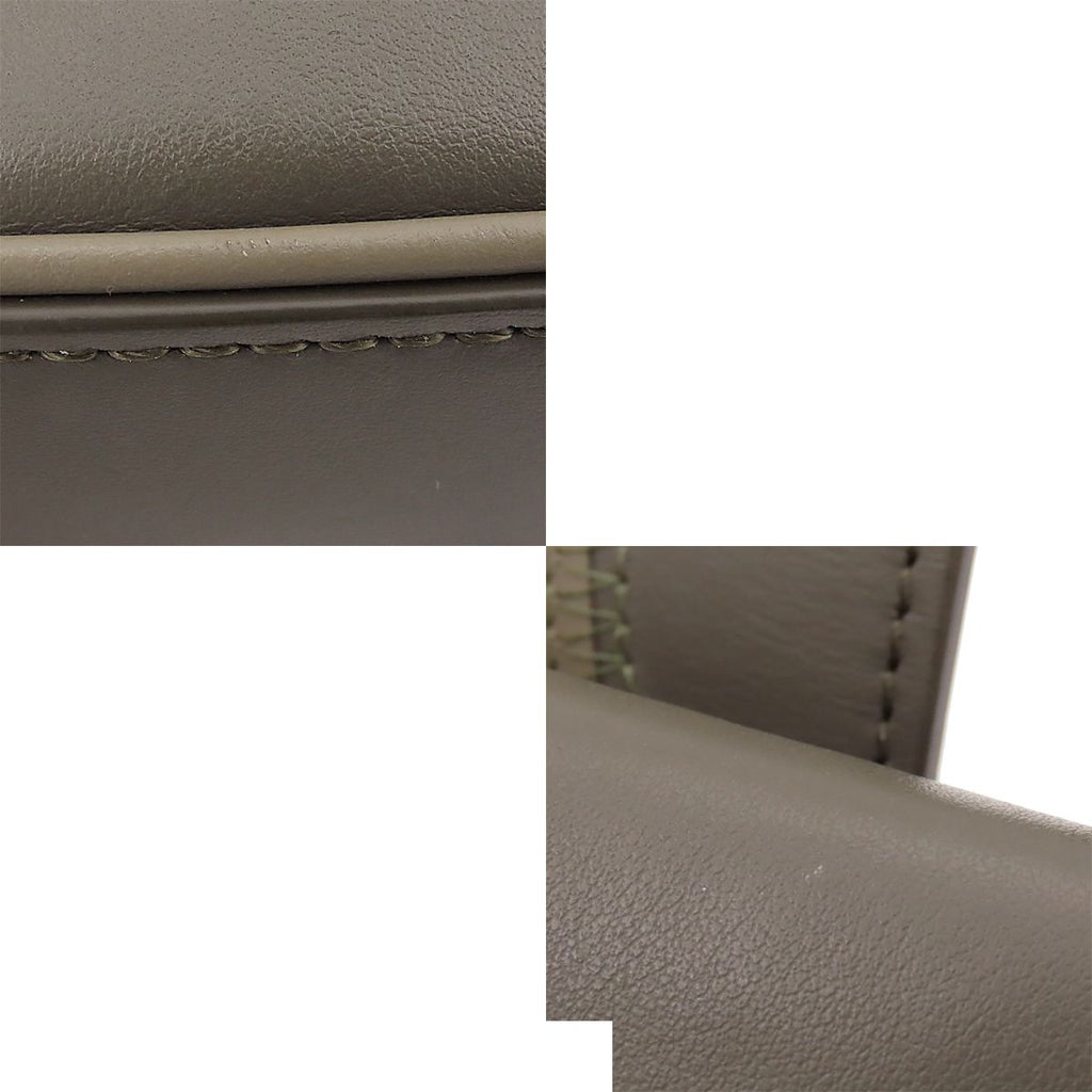 Dior Saddle Bag Khaki Leather Logo — view 7