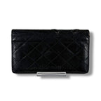 Chanel Cambon Line Long Wallet Bifold Black Pink CC Logo Quilted — view 4