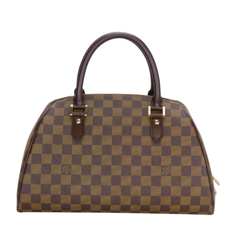 Louis Vuitton Handbag Rivera MM Damier Ebene Brown Gold Hardware