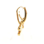 Celine Triomphe Rhinestone Earrings Gold — view 4