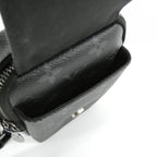 Louis Vuitton Monogram Eclipse Reverse Double Phone Pouch Shoulder Bag — view 9