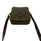 Louis Vuitton Vintage Mini Danube Monogram Leather Shoulder Bag Pochette Brown — view 4