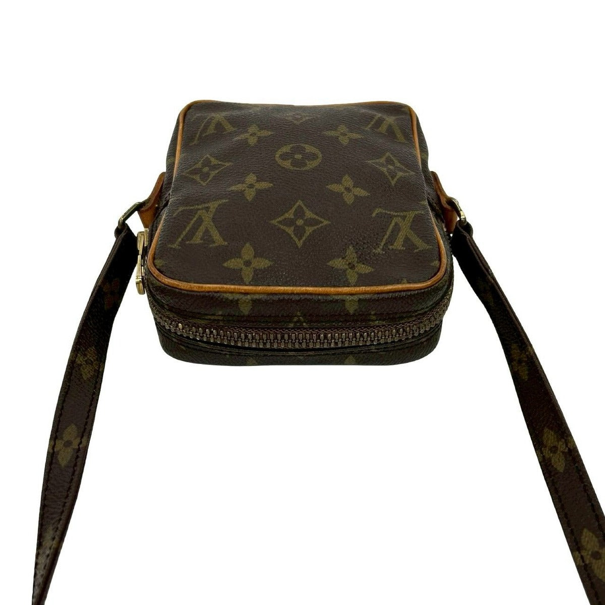 Louis Vuitton Vintage Mini Danube Monogram Leather Shoulder Bag Pochette Brown — view 4