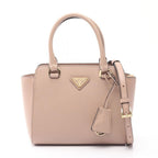 Prada Handbag Saffiano Soft C Beige Leather Galleria 2-Way