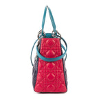 Dior Navy Blue Cannage Quilt Handbag — view 3