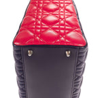 Dior Navy Blue Cannage Quilt Handbag — view 7