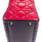 Dior Navy Blue Cannage Quilt Handbag — view 8