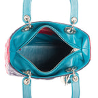 Dior Navy Blue Cannage Quilt Handbag — view 9