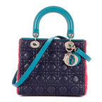 Dior Navy Blue Cannage Quilt Handbag