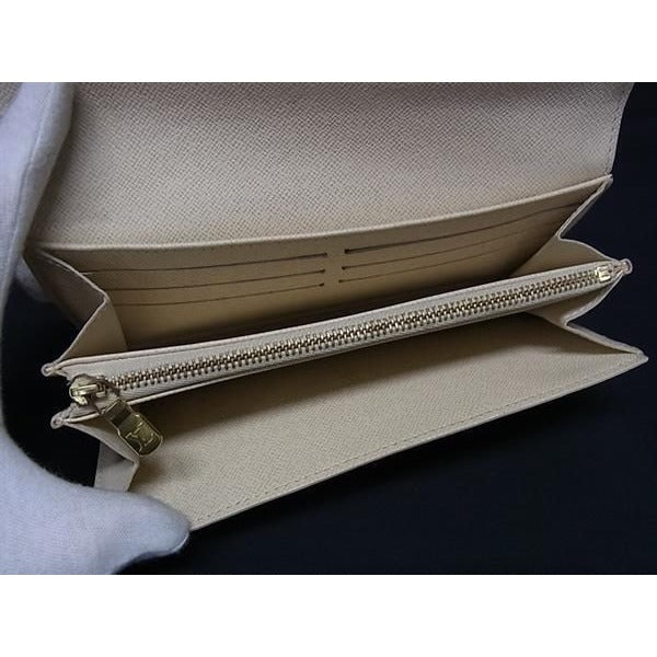 Louis Vuitton Wallet Damier Azur Portefeuille Sarah Leather — view 5