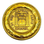 Chanel Cambon Line Circle Pin Brooch Accessories Small Coco Logo GP