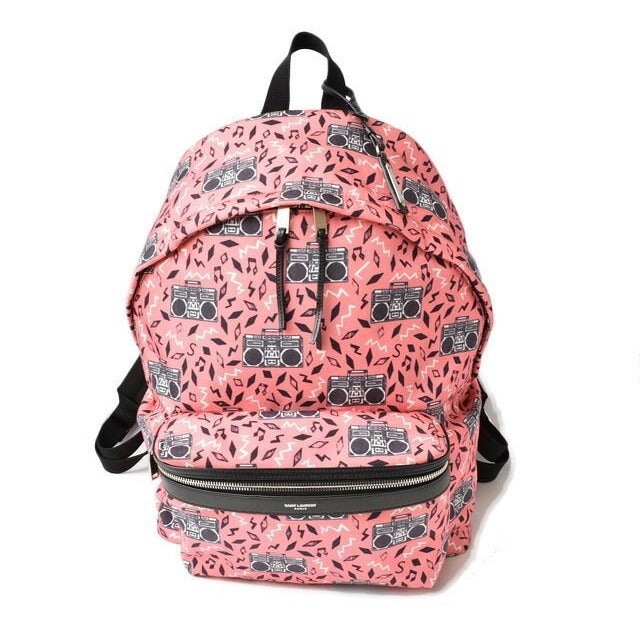 Saint Laurent Backpack Bag Canvas Music Pink Hpm1 F 5563