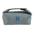Hermes Brid A Black PM Au-carre Handbag Pouch Vert Foret