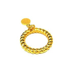 Loewe Anagram Scarf Ring Clasp Accessory Gold Av8718 — view 2