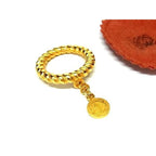 Loewe Anagram Scarf Ring Clasp Accessory Gold Av8718