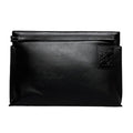 Loewe T Pouch Anagram Clutch Black Satin Cafe