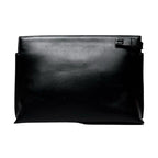 Loewe T Pouch Anagram Clutch Black Satin Cafe — view 2