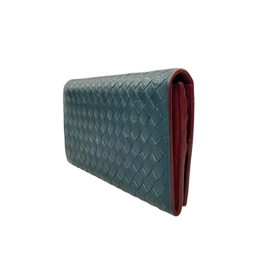 Bottega Veneta Wallet Intrecciato Continental Green