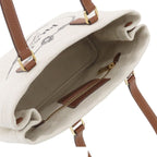 Prada Tote Off White Canvas Leather — view 5