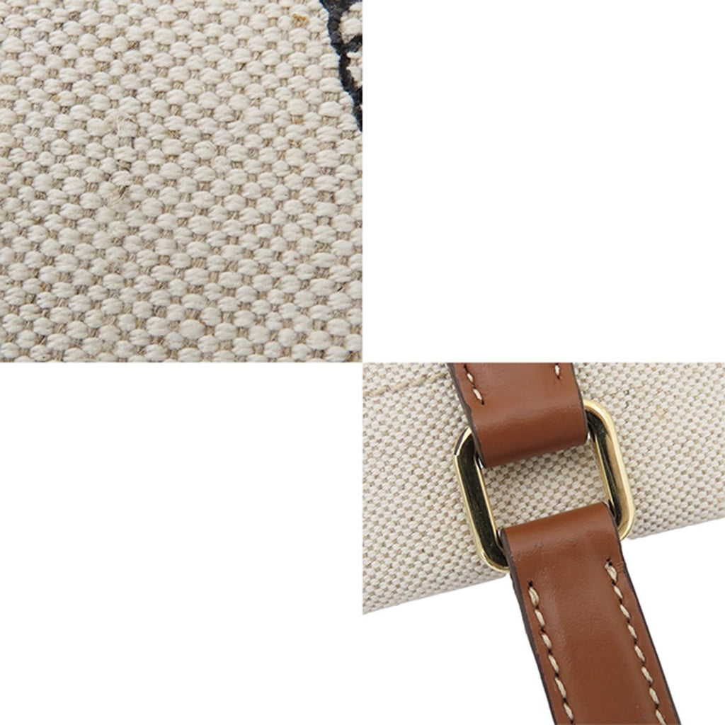 Prada Tote Off White Canvas Leather — view 8