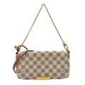 Louis Vuitton Favorite PM Damier Azur Shoulder Leather White