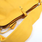 Celine Shoulder Bag Leather 1028 Yellow Cadena — view 7