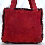 Chanel Mouton Bag Handbag Red — view 3