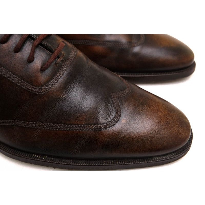 Gucci Shoes Business Men Leather Dark Brown Antique Dyed — view 6